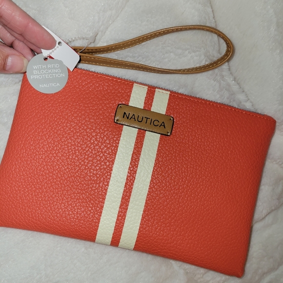 Nautica Handbags - NAUTICA PEBBLED WRISTLET RFID SAFE NEW